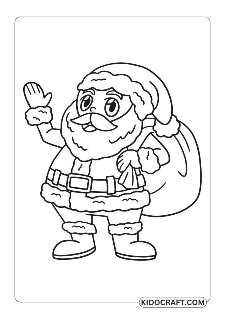 santa claus coloring pages for kids free printable 2023 11