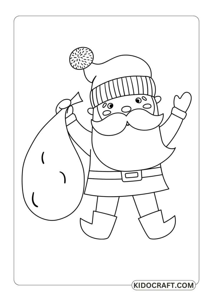 santa claus coloring pages for kids free printable 2023 28