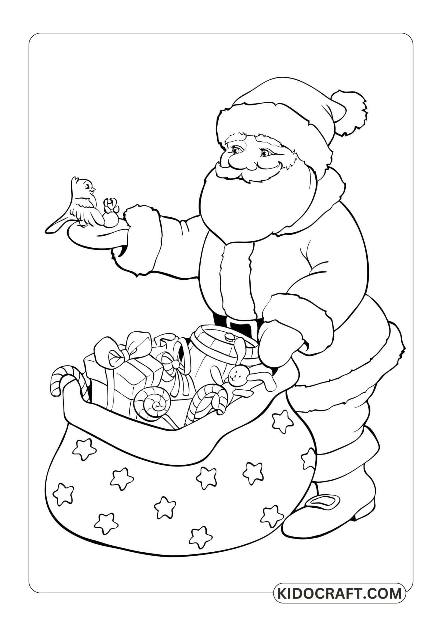 25+ Free Santa Claus Coloring Pages For Kids & Adults Free Printable