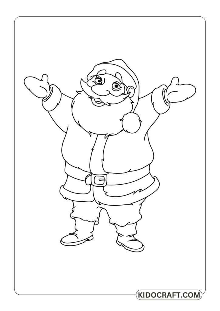 santa claus coloring pages for kids free printable 2023 30