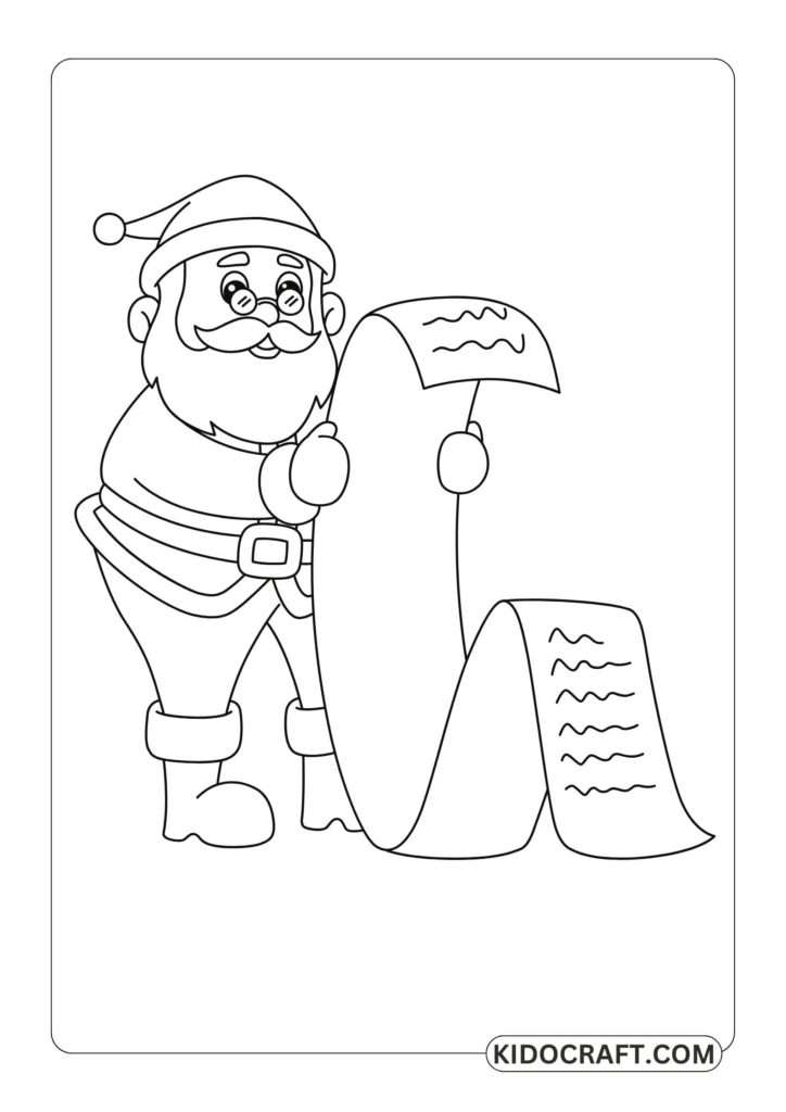 santa claus coloring pages for kids free printable 2023 4